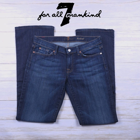 7 For All Mankind Women's Indigo Boot Cut Jeans - Picture 1 of 6